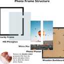 JCJMY 20x25 Picture Frame with 16x20 Mat, Display Photo 16x20 with Mat or 20 x 25 Without Mat, Wall Hanging Large 20 by 25 Poster Frame with Plexiglass, Black