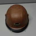 Retro Motorcycle Half Helmet German Style Leather Half Face Helmet Adult Men Women Half Shell Helmet,for Street Scooter Moped Cap Cruiser Jet Style
(Dark Brown, XL)