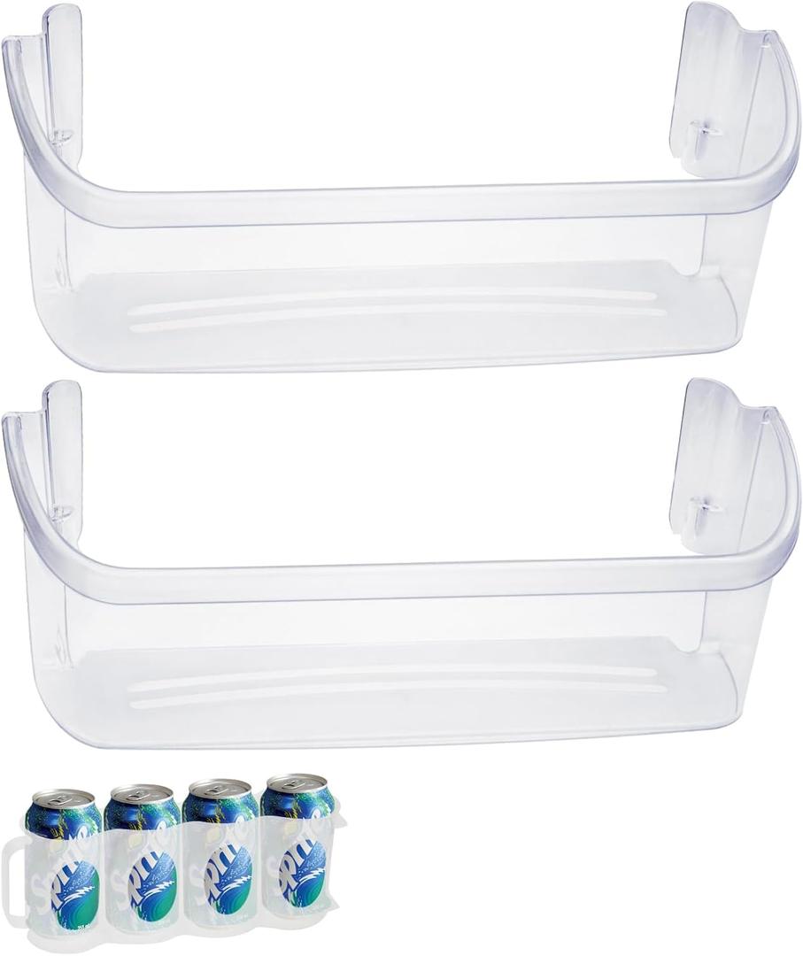 UPGRADED 242126602 Shelf Bin, Refrigerator Door Shelf Replacement Compatible for Frigidaire Electrolux Refrigerator-Lower Side Shelf Rack Parts 4547407, AP6278233, PS12364199(2 pack)