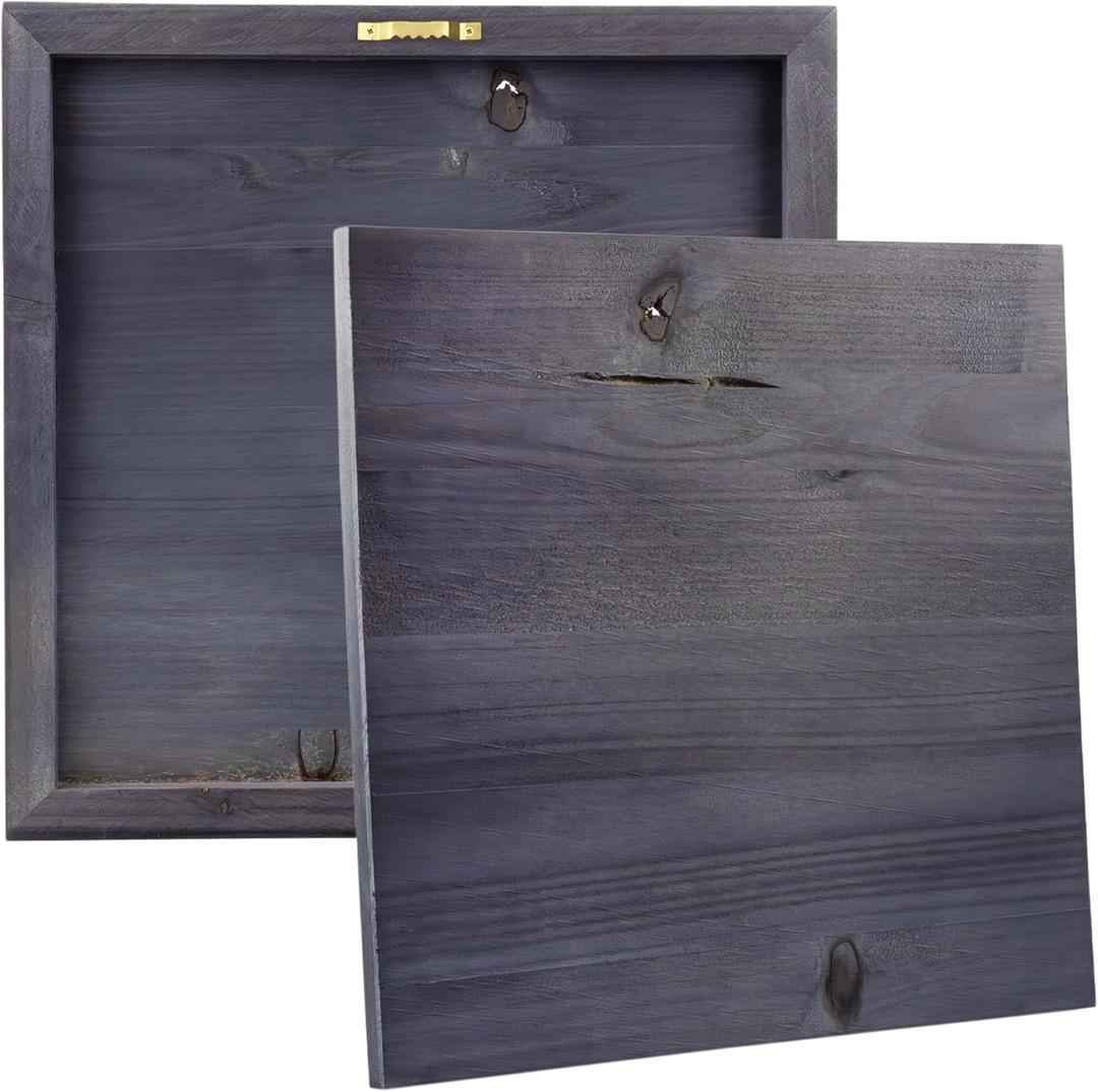 Cornucopia Brands Blank Wood Plaques (2-Pack), Gray Washed Fir Wooden Sign for DIY Crafts 12x12 Inch