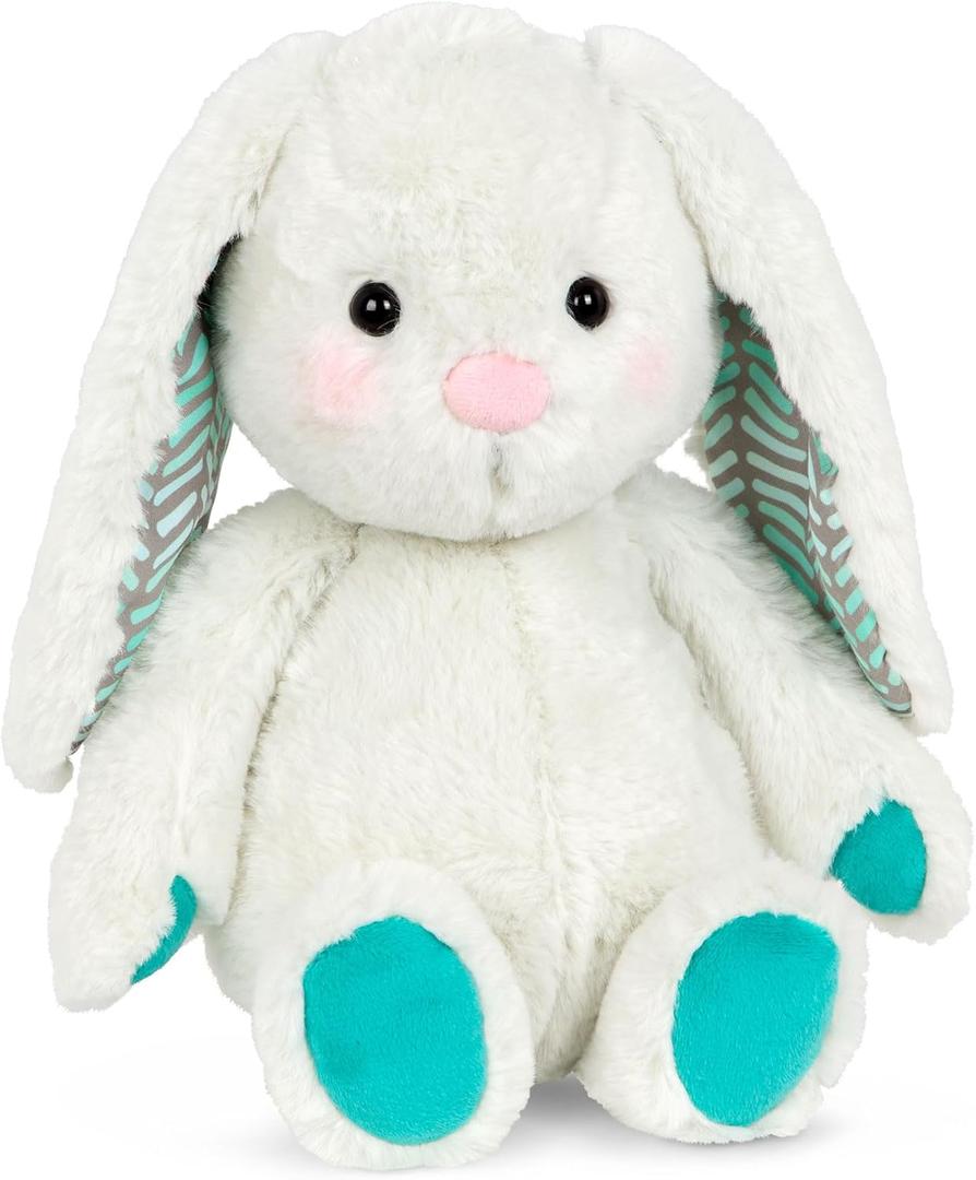 B. toys – 12-Inch Plush Bunny Soft & Cuddly Plush Rabbit Toy Washable – Happy Hues – Peppy Mint Bunny – 0 Months+