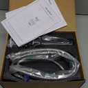 KENES Brushed Gold Widespread Bathroom Faucet 3 Hole Bathroom Sink Faucet Gold Two Handle, 8-Inch 3 Pieces Bathroom Vanity Faucet with Pop Up Drain & Supply Lines, KE-9050-4-P