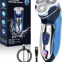 Electric Razor for Men, Rechargeable Electric Shavers for Men Face,LED Display,Wet/Dry Waterproof Men's Electric shavers, Cordless Razor with Pop Up Trimmer