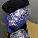 Woanger 47 Car Seat Cover Full Set for Women Included Car Front Rear Seat Fluffy Steering Wheel Cover Belt Automotive Floor Mats Air Conditioner Decoration Strip Universal (Blue)