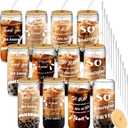 12 Set Employee Appreciation Gifts, Inspirational Thank You Gift for Team, Teacher, Nurse, Coworkers, Employees, Staff - Employee Christmas Gifts, 20oz Glass Cups with Lids and Straws (Mixed)