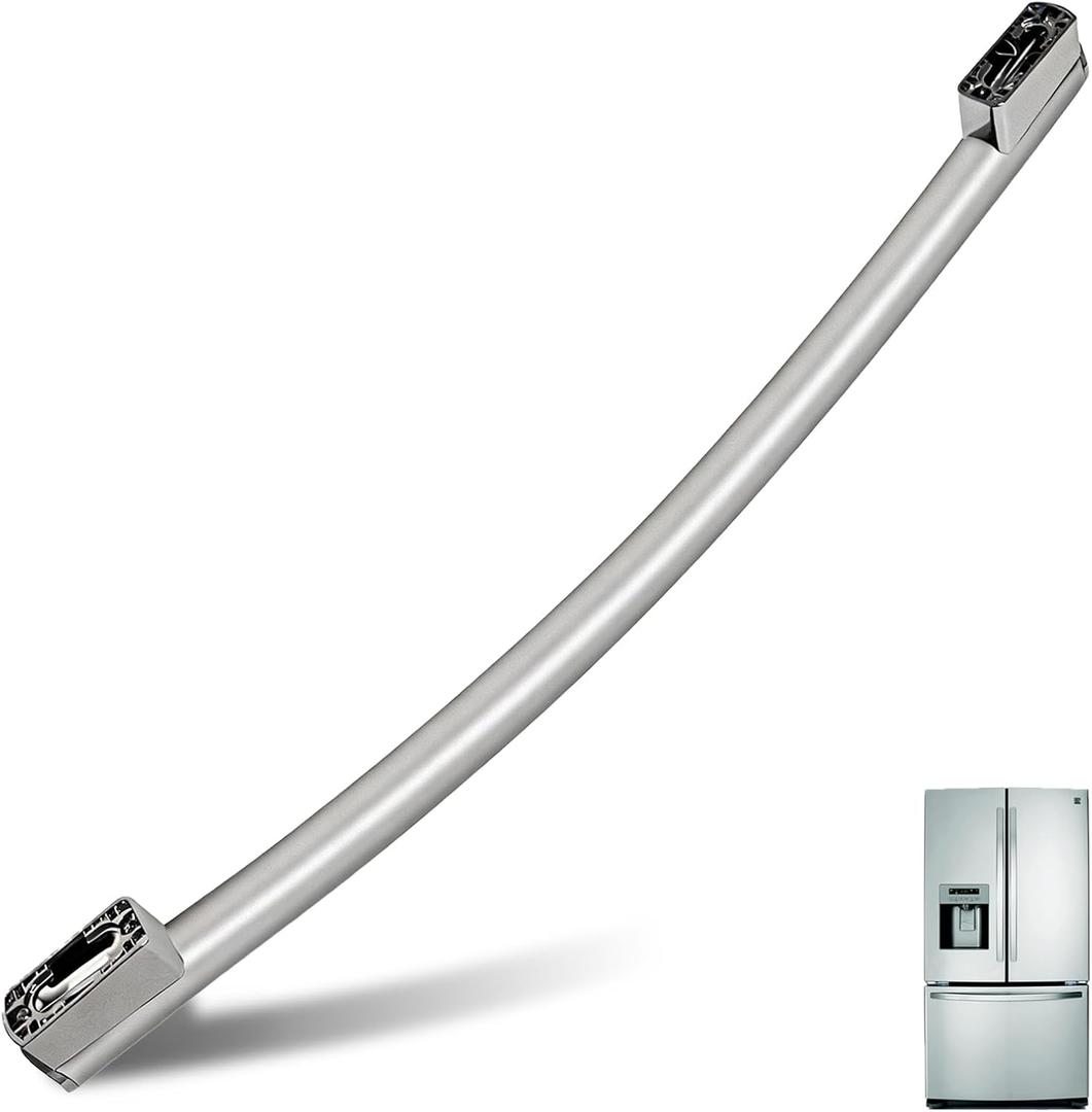 WR12X34310 Refrigerator Door Handle, Stainless Steel Freezer Door Handle, Fits for GE GFE24JSKNFSS GWE19JMLKFES GNE25JSKCFSS GDE25ESKNRSS & GNE25JSKAFSS, Models PS16220203