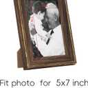 ArtbyHannah 2 Pack 5x7 Picture Frame Set, Rustic Picture Frames with Farmhouse Brown Texture for Tabletop Display or Wall Mount in Home Decor