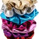Scrunchies for Women, 7 Packs Bandana Soft Hair Bands Scrunchies (Shining Series)