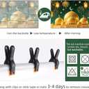 2 x Eid Mubarak Backdrop 70.8x43.3 inch, Ramadan Mubarak Banner for Muslim Ramadan Kareem Party Decorations, Eid Mubarak Background for Home Eid Al Fitr Party (Green and Gold)