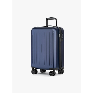 KYME Suitcase Hardshell With Double Spinner Wheels, PC+ABS TSA Lock Travel Luggage (Navy Blue, 20" Carry On)