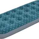 DIMAR GARDEN Single Size Air Mattress Inflatable Bed Sleeping Pad for Camping, Patterned Flocking Blue