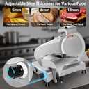 Meat Slicer 10 Inch, 240W Electric Deli Food Slicer 0-13mm Home Use