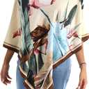 LA FLORENTINA Womens Classic Watercolor Print Poncho (One Size, Brown)