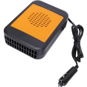 Generic Car Heater, 12V 200W Portable Defroster and Defogger for Windshield with 360 Degree Rotation, Dual Airflow Settings, 150cm Power Cord, for Cars, SUVs, Trucks, RVs, Mustard 