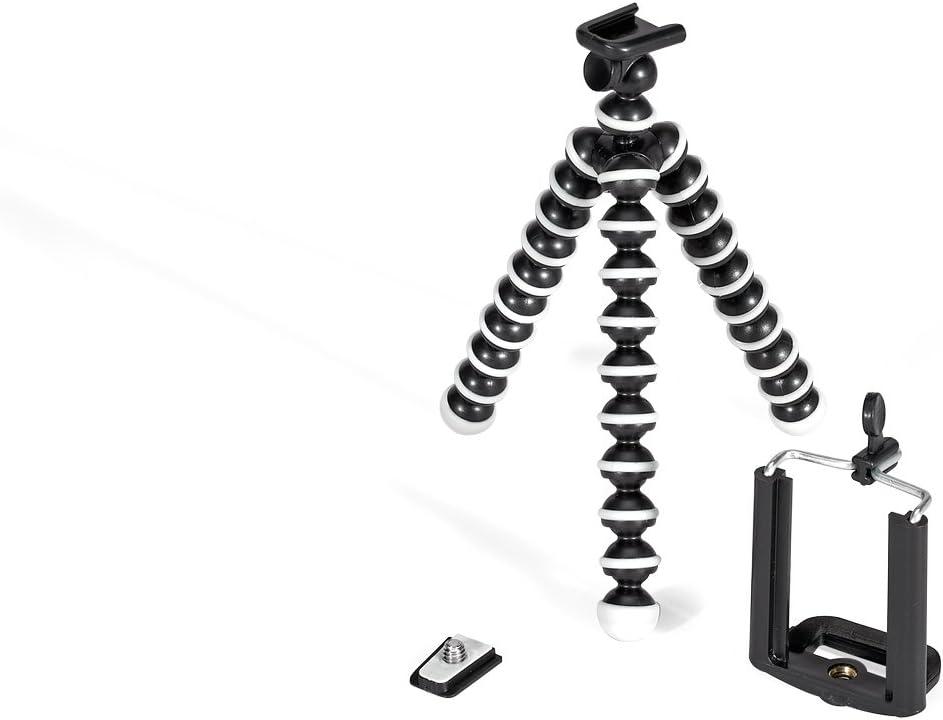 GPX 7 Inch Micro Smartphone Tripod, Includes Smartphone Adapter and Mounting Adapter, Max Height 6.1 Inches (TPD78B), Black