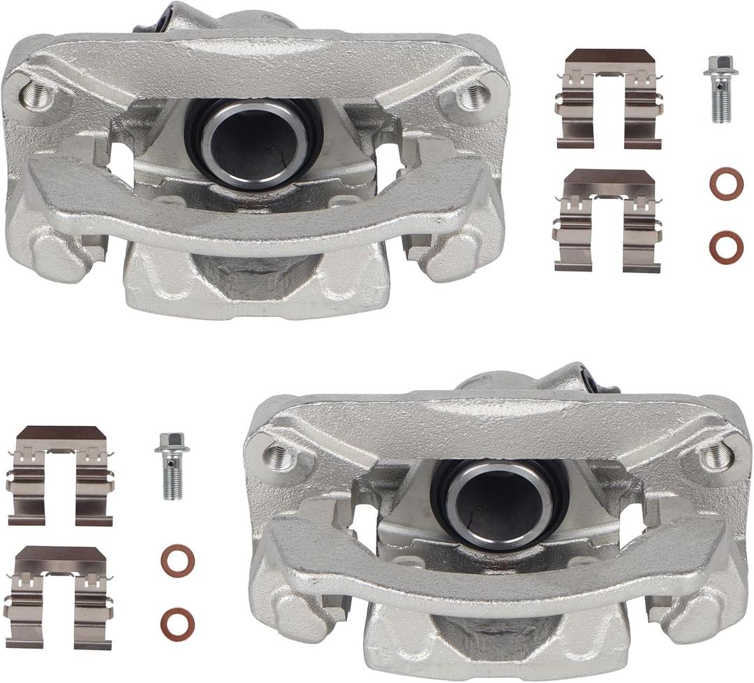 Autoround 19B3425 19B3424 Brake Caliper with Bracket fit for Subaru Forester 2009-2013/ WRX 2015-2021/ Impreza 2010-2014, Rear Driver and Passenger Side, 2-PC Set