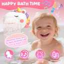 Baby Bath Toys, Unicorn Rechargeable Bath Bubble Machine, Automatic Bubble Maker with 12 Music, Bathtub Shower Water Toys, Toddlers Gifts for Girls Bathroom Toys Kids Ages 1-3 4-8