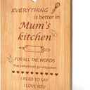 2 x Personalized Cutting Board, Unique Gifts for Mom, Bamboo Cutting Board, Personalized Gifts for Mom, Best Mom Ever Gifts for Mothers Day Birthday Christmas from Daughter Son