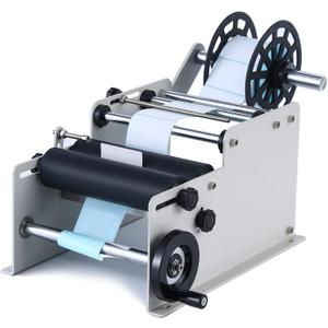 Manual Round Labeling Machine, Bottle Label Applicator for Round Bottles(White)