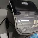 EUHOMY Nugget Ice Maker Countertop with Handle, Ready in 6 Mins, 34lbs Per Day, Removable Top Cover, Auto-Cleaning, Portable Sonic Ice Maker with Basket and Scoop, for Home/Party/RV/Camping (Black)