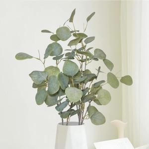 3pcs 33.5inch Eucalyptus Stems Artificial Flowers Fake Eucalyptus Leaves Stems Plastic Grey Green Touch Leaf Branches for Home Office Flowers Bouquet Centerpiece Wedding Decoration Christmas Decor