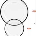 N9R 120PCS Black Plastic Plates, Disposable Heavy Duty, Include 60 10" Dinner and 60 7" Dessert Plate, Perfect for Party, Wedding, New Year,Christmas