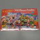 4 Packs Christmas 100 Piece Puzzles for Kids Ages 4-6 6-8 8-10, Snowman Dogs Cats Train Christmas Jigsaw Puzzles Kids Puzzles Ages 5-8, Xmas Gifts Stocking Stuffers for Boys Girls