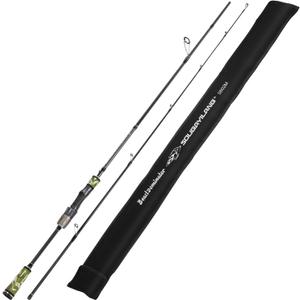 Sougayilang BD Fishing Rods, Graphite Spinning Rod & Casting Rod Zirconium Oxide Ring Stainless Steel Guides, Super Polymer Handle