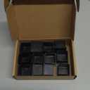 1 inch x1 inch Rubber Square Feet Furniture Table Chair Leg Foot Cover Caps Chair Leg Floor Protectors, Wood Floor Protector 1" x 1" 12pcs Black