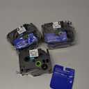 3-Pack Brother P-touch TZe-M261 Label Maker Tape, 1.42"W, Black on Matte White