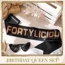 Daifunli 3 Pcs 40th Birthday Decorations for Women Men,  Birthday Crown Sash Sunglasses