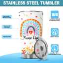 Cups Nursing Week For Tumblers School Nurses Women Coffee, Nurse Life Motivational, Tumbler 20 Oz With Lid And Straw, Nurse Gifts