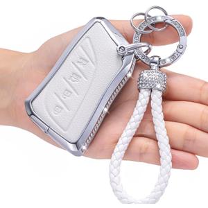 for Lexus Crystal Key Fob Cover,Compatible with ES350 ES300h UX200 LS500 LS500H LC500 LC500h Protector Sleeve Accessories (Model-b(white))