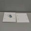 Blank Wall Plates 2-Gang blank Switch Outlet Electrical Cover Plate Unbreakable Thermoplastic Faceplate for Light Receptacle Outlet Switch, White (4 Pack)