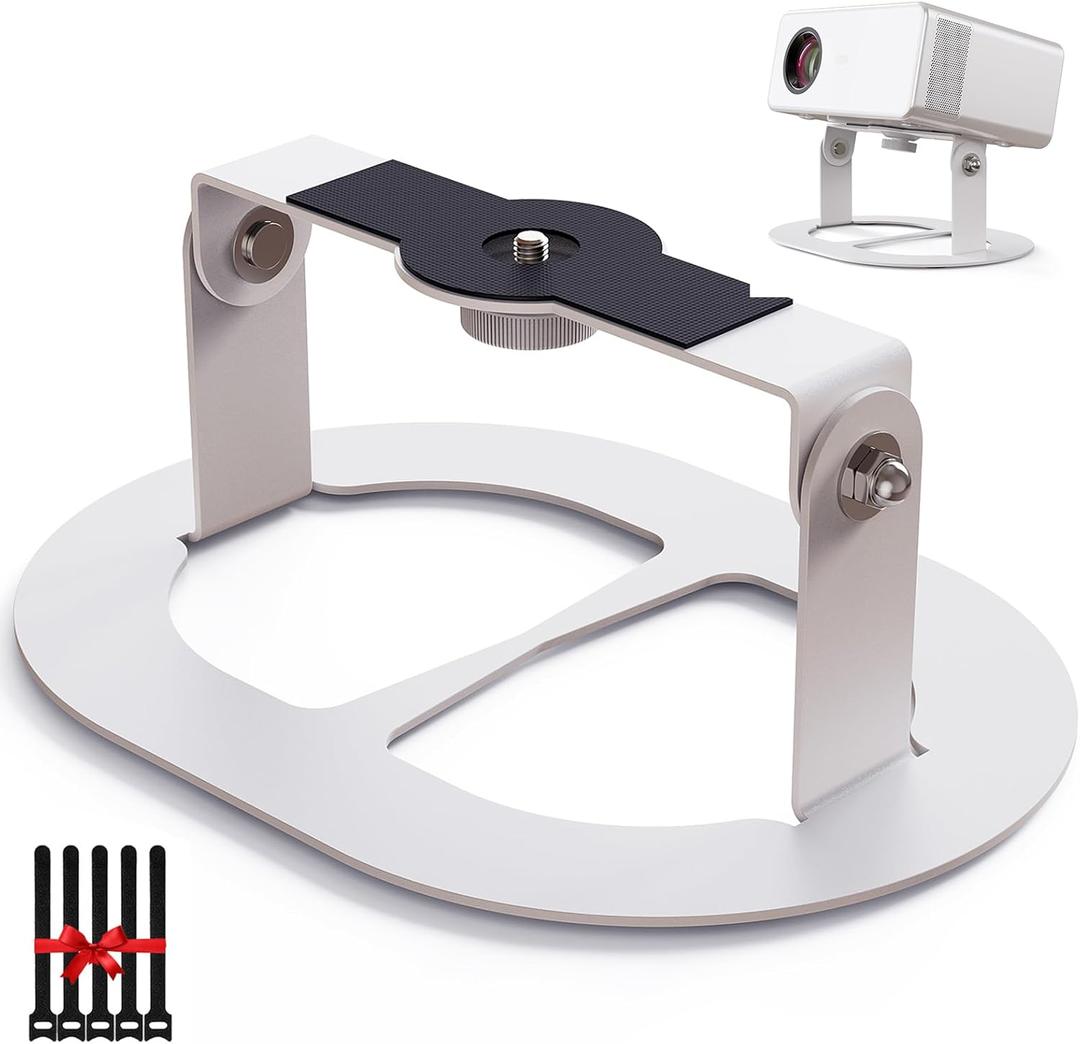 Projector Stand MINI Desktop Mount Angle Adjustable Projector Stand with 1/4 inch Mounting Screw & Cable Ties