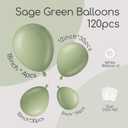 Awenztech 122pcs Sage Green Balloons, 18 12 10 5 inch Sage Balloons Different Sizes Light PastelGreen Balloon Arch Kit for Wedding Bridal Shower Baby Shower Birthday Party Decorations