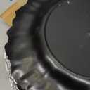 24 Pack Black Charger Plates Bulk, 13" Plastic Reef Chargers for Dinner Plates, Round Charger Plate with Floral Reef Design for Dinner Wedding Party Table Setting Decoration