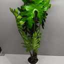 Hollyone Artificial Tree Philodendron Plant 3FT Tall Faux Monstera Indoor Trees Fake Tropical Palm Plants Trees House Plants in Pot for Indoor Outdoor Home Office Garden Living Room Decoration, 1 Pack