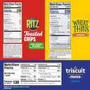 Nabisco Cracker Variety Pack, RITZ Toasted Chips, Wheat Thins Snacks Whole Grain Wheat Crackers and Triscuit Minis Whole Grain Wheat Vegan Crackers, 40 Snack Packs (EXP 10/01/26)
