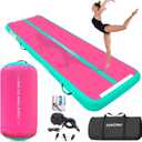 VOFiTNY Inflatable Gymnastics Air mat Tumbling Track with Air Barrel Octagon Mat with Pump for Home/Gym, Mat 10'lx3.3'w Roller 3.3'lx2'd