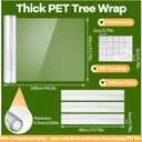 Iguana Tree Wrap for Iguana Prevention, Thickened PET Plastic Tree Trunk Protector Guard for Damaged Bark, Anti-Reptiles Climbing Barrier Tree-Safe Guard with Tape & Nano Adhesive(94.5*15.75in)