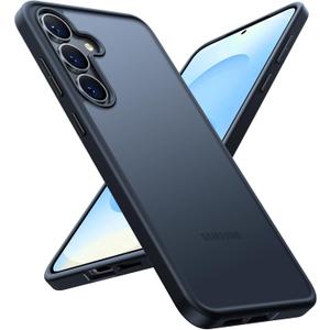 TORRAS Guardian Shockproof for Samsung Galaxy S25 Case, [12FT Military Grade Drop] Thin & Soft Touch for Samsung S25 Case, Translucent Matte Protective Slim Case for Samsung S25, Black