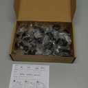 Ravinte 30 Pack 1-1/4 inch Matte Black Zinc Euro-Style Cabinet Knobs, Drawer Pulls & Door Handles