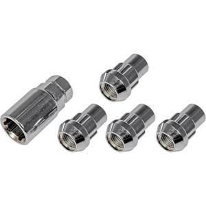 Dorman 712-228 Wheel Nut Lock Chrome Acorn Set 1/2-20 Compatible with Select Models, 4 Pack