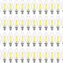 Yochoice 48-Pack Dimmable E12 LED Bulbs 40Watt Equivalent, 5000K Daylight White, 450Lumens, 4W B11 Vintage Chandelier Light Bulbs, Filament Clear Glass Candle Lamp for Ceiling Fan Home Decor