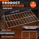 Zonon 2 Pcs Oven Racks Replacements Stove Oven, 25 x 15 Inch 304 Stainless Steel Shelf Grill Rack Compatible with Replace Range Stove