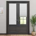 LazBlinds Cordless Cellular Shades for French Doors, No Drill French Door Blinds for Privacy, Blackout Light Blocking Honeycomb Shades for Sliding Doors Front Door Patio, 1 Pack, 24" W x 78" H, White