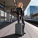 Eeeza Carry on Luggage Set 3 Piece, 20" Suitcase with Wheels, Grey