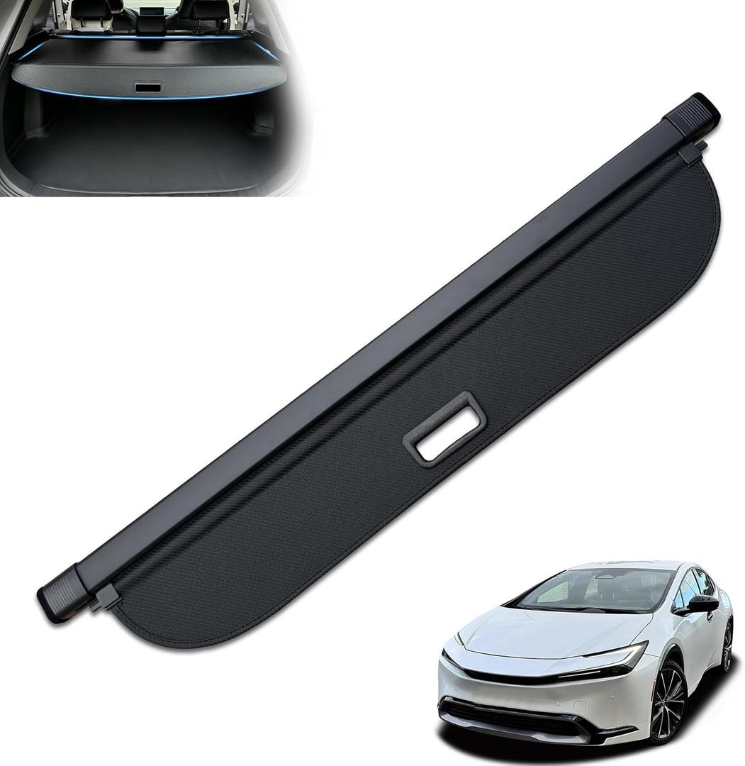 MIALUTY Cargo Cover for 2016-2023 Toyota Prius Retractable Trunk Cover Prius Accessories Anti-Peeping Anti-Theft Privacy Screen,Trunk Luggage Shield Shade Carbon Fiber Texture