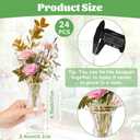 24 Pack Plastic Vase Bulk, Small Clear Flower Vase, Plastic Vases for Flowers, Crystal Bud Vases for Centerpieces, Wedding, Home Table Decorations, Formal Dinners